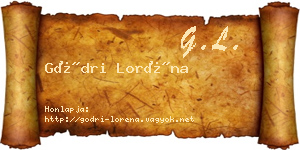 Gödri Loréna névjegykártya